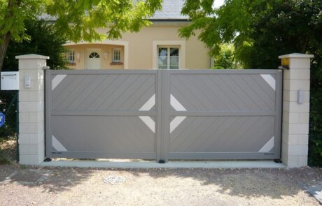 light grey aluminium gates swing gates driveway gates