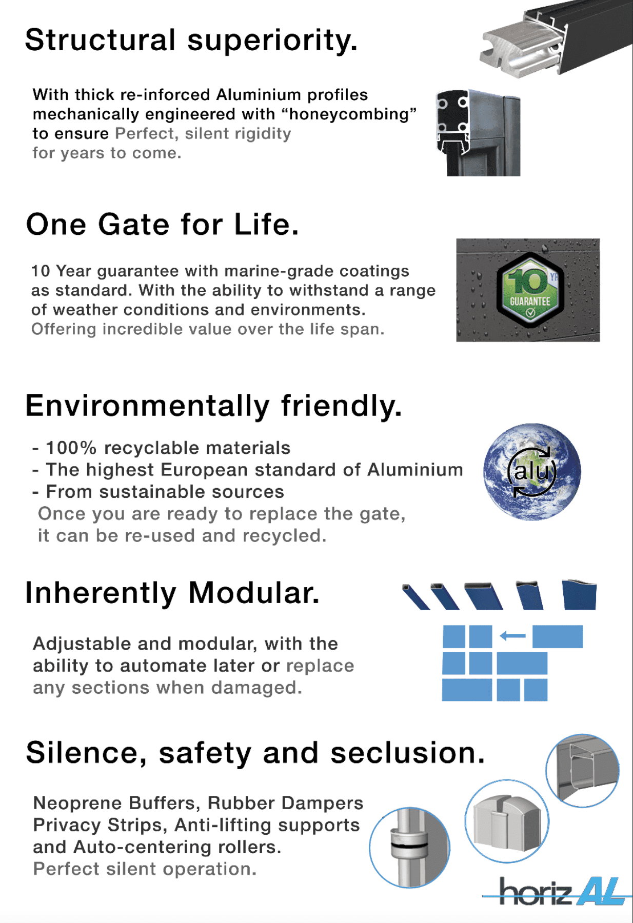 Aluminium Gates Benefits Infographic