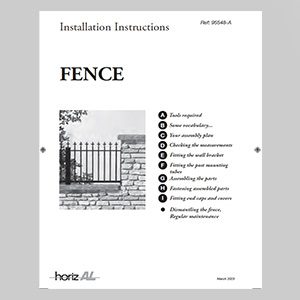 Horizal Aluminium Fencing Installation Manual