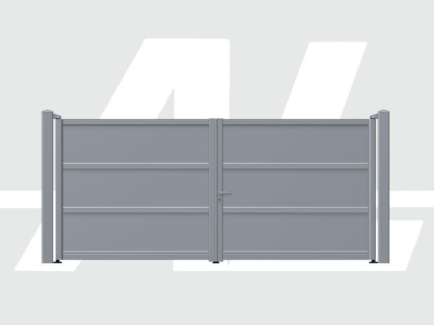 Mykonos Aluminium Sheeted Driveway Swing Gates